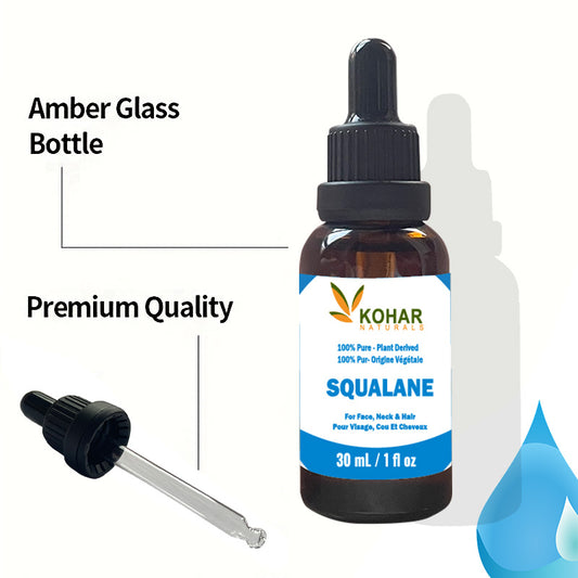 100% Plant Derived Squalane. Non-comedogenic, Light Weight, Non-Greasy Moisturizer Face Oil. 30 ml