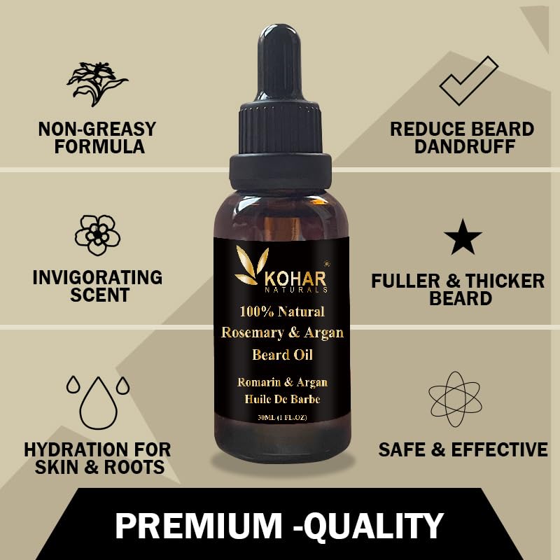 Premium Rosemary & Argan Beard Oil 30 ml