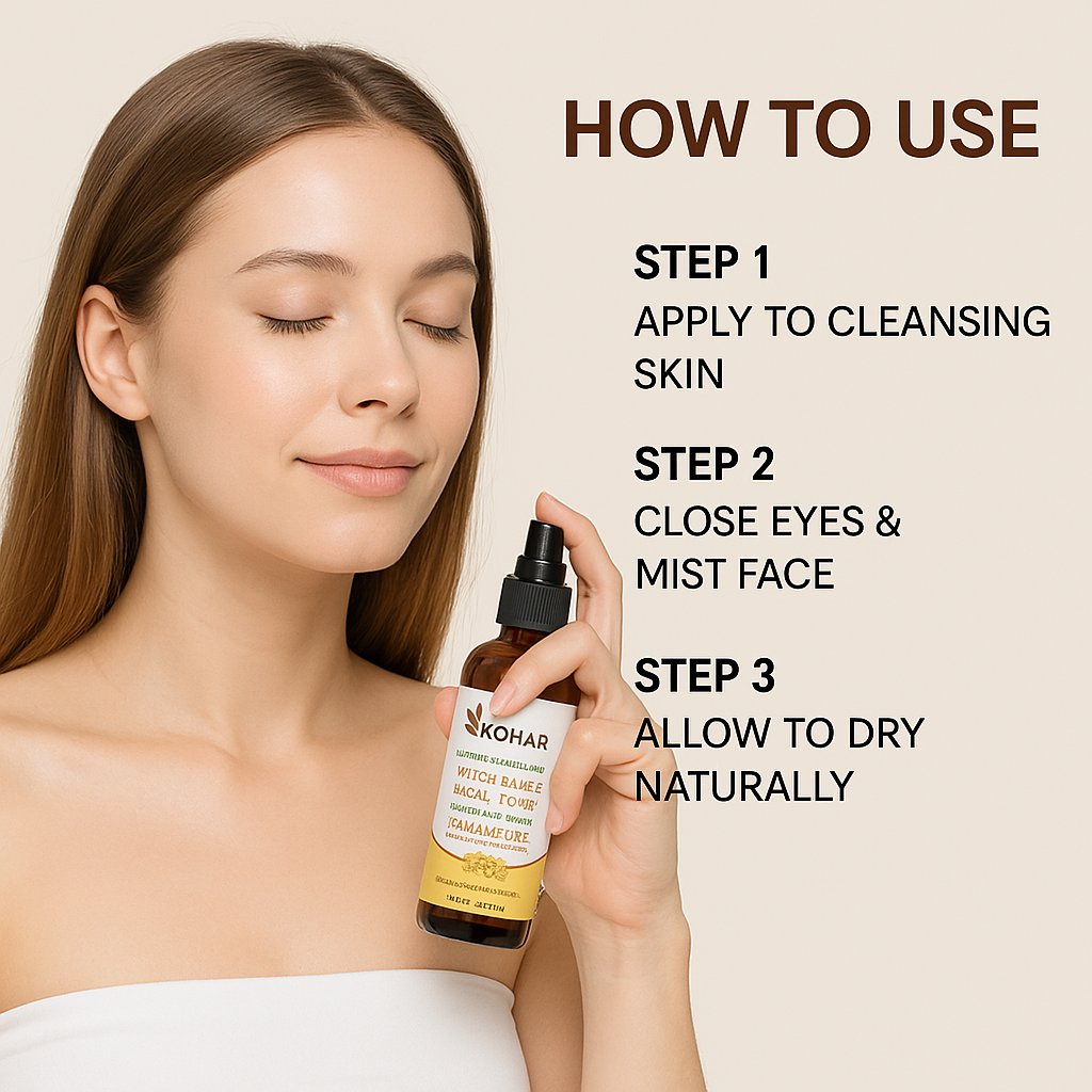 Alcohol Free, Natural Witch Hazel Face Toner 120 ml