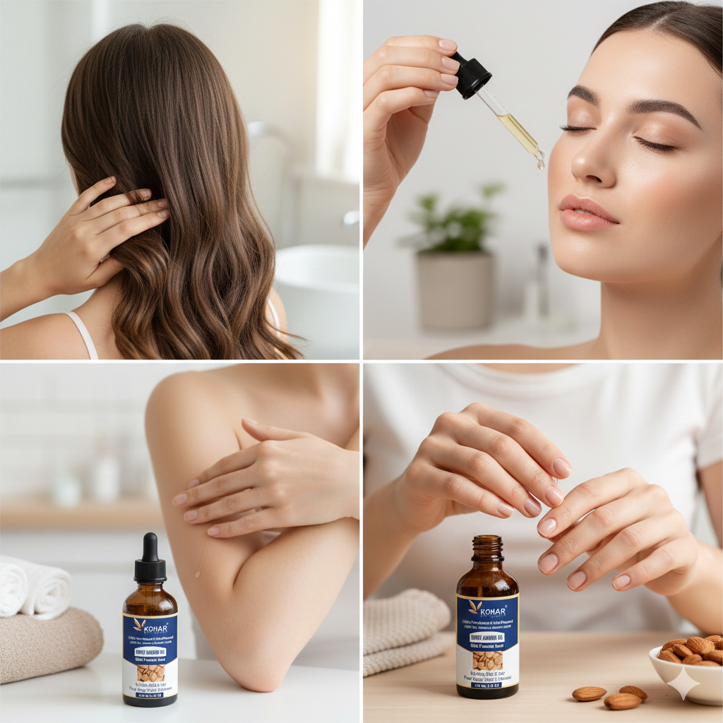 100% Natural Cold Pressed Sweet Almond Oil