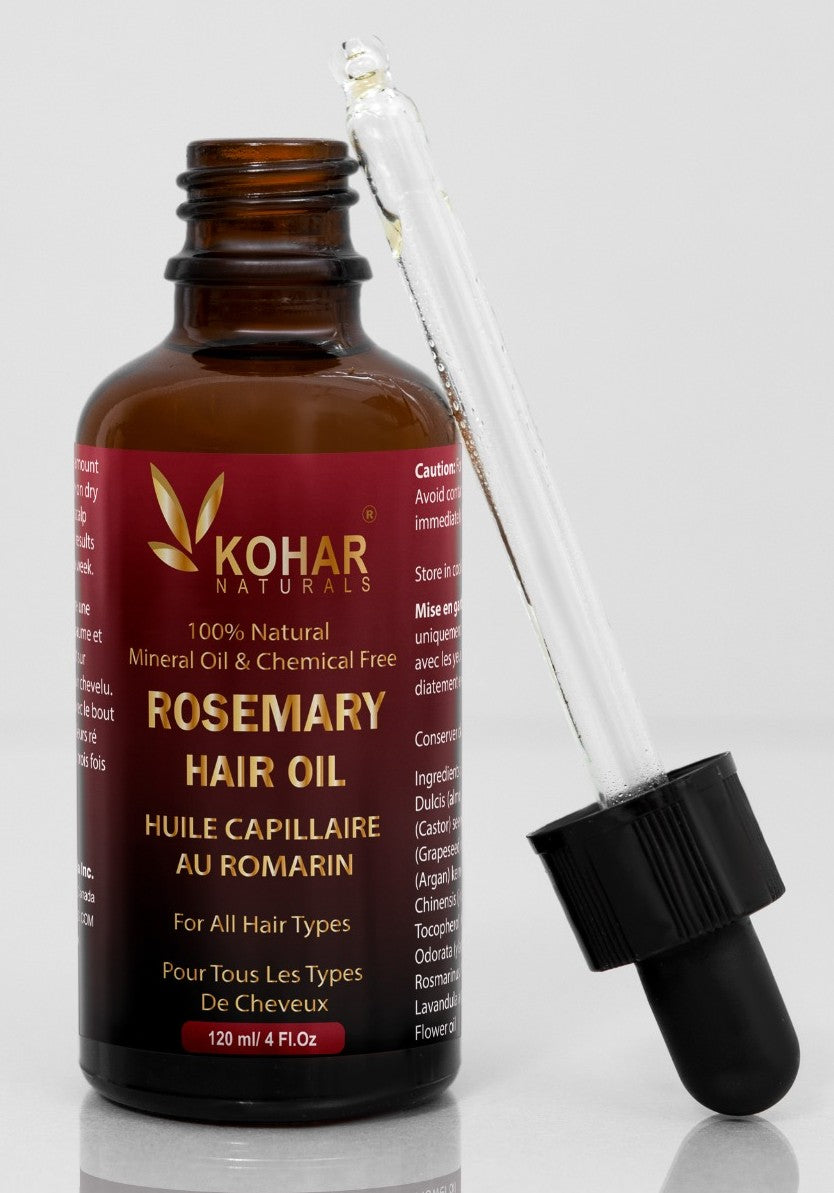 Rosemary & Moroccan Argan Hair Oil - 100% Natural | Made in Canada | 120 ml