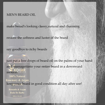 Premium Rosemary & Argan Beard Oil 30 ml