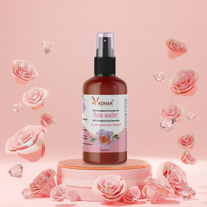 Rose Water - Made in Canada Facial Toner Mist Spray. 120 ml