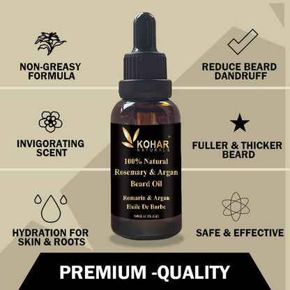 Premium Rosemary & Argan Beard Oil 30 ml