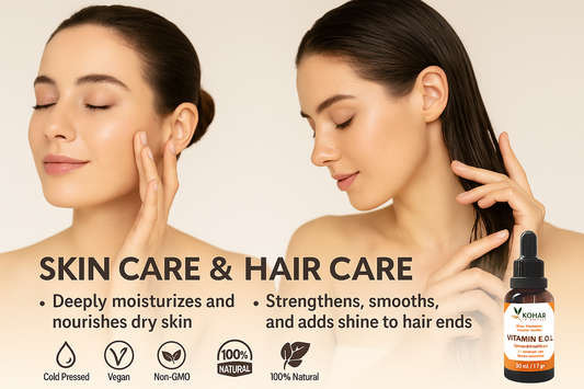 100% Pure Vitamin E Oil 30,000 IU for Skin, Face, Body, Hair & Nail moisturizer. 30 ml