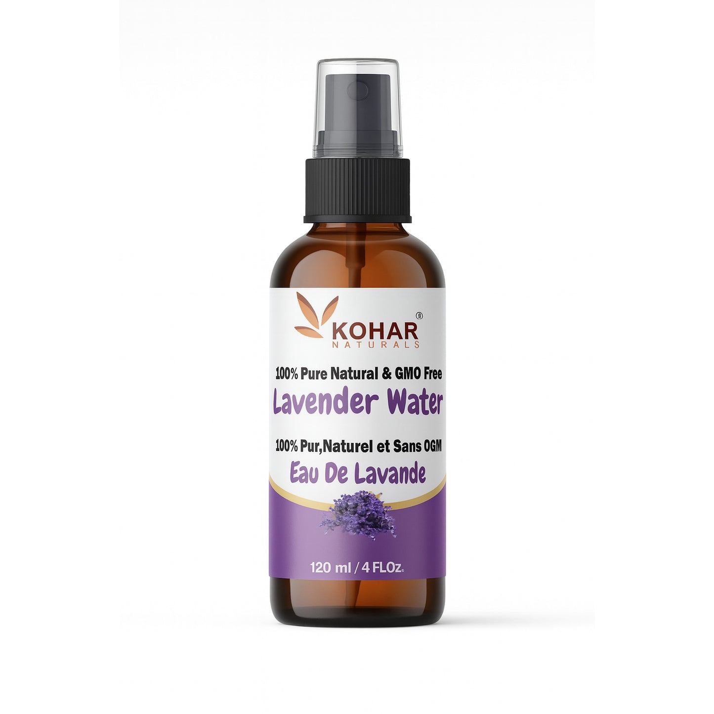 100% Pure Lavender Flower Water Spray — 120 ml