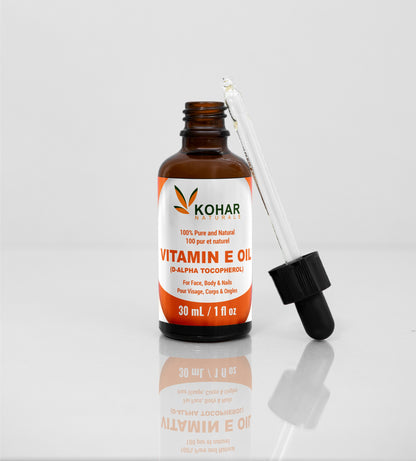100% Pure Vitamin E Oil 30,000 IU for Skin, Face, Body, Hair & Nail moisturizer. 30 ml