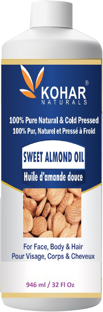 100% Natural Cold Pressed Sweet Almond Oil