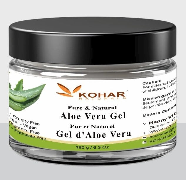 Aloe Vera Gel – Made in Canada. 180 g / 6 oz