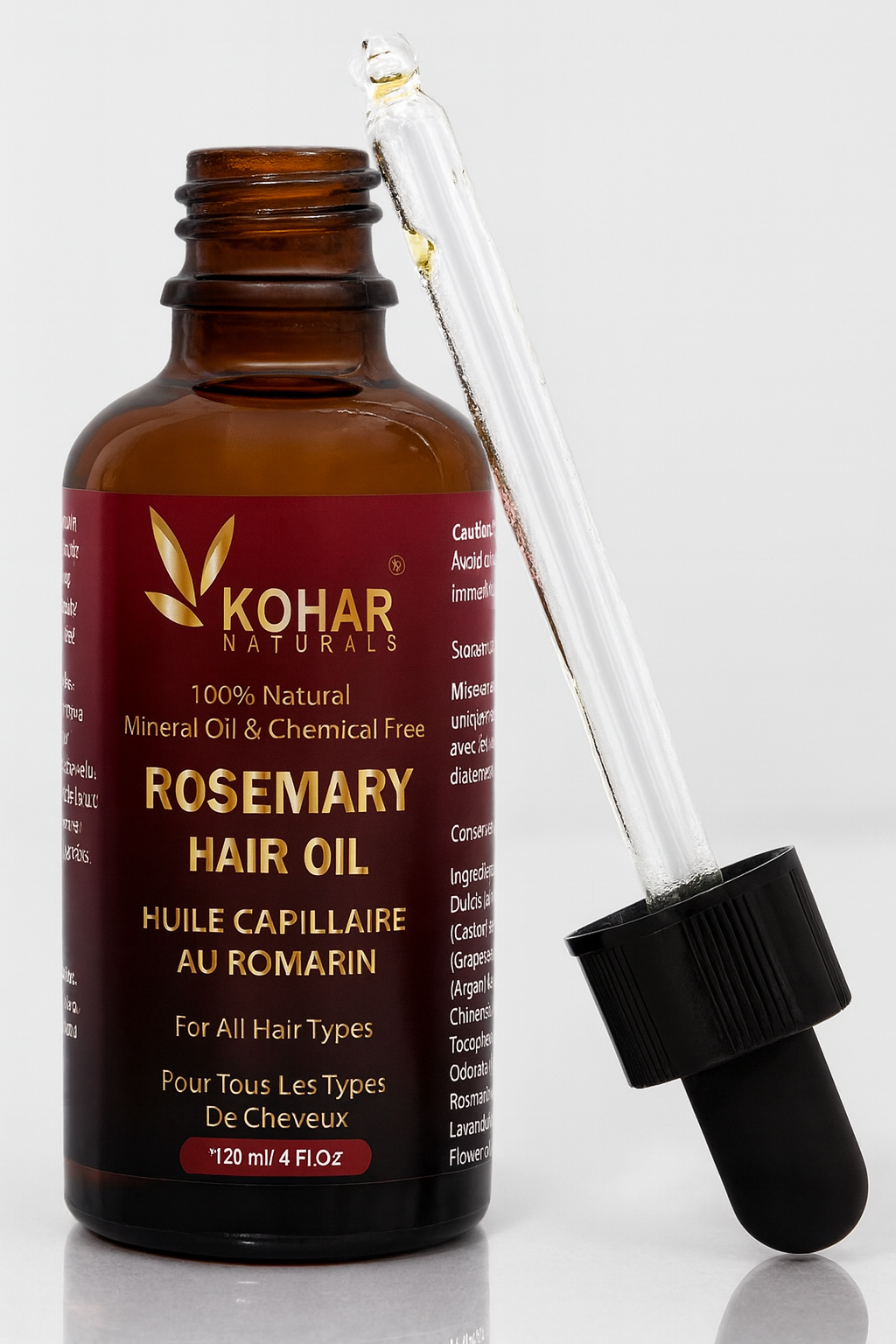 Rosemary & Moroccan Argan Hair Oil - 100% Natural | Made in Canada | 120 ml