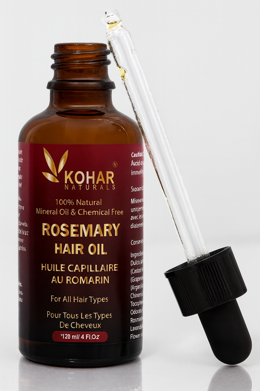 Rosemary & Moroccan Argan Hair Oil - 100% Natural | Made in Canada | 120 ml