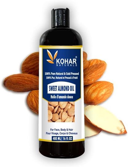 100% Natural Cold Pressed Sweet Almond Oil
