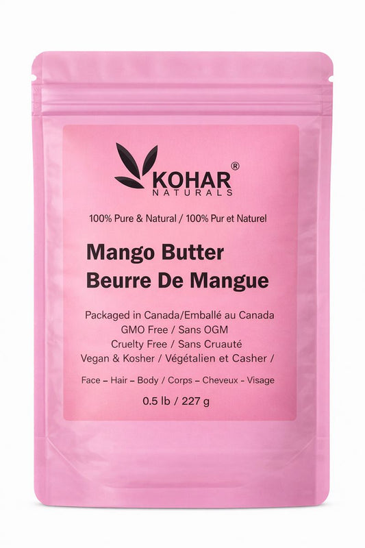 100% Pure Natural Mango Butter. 227 g /0.5 lb