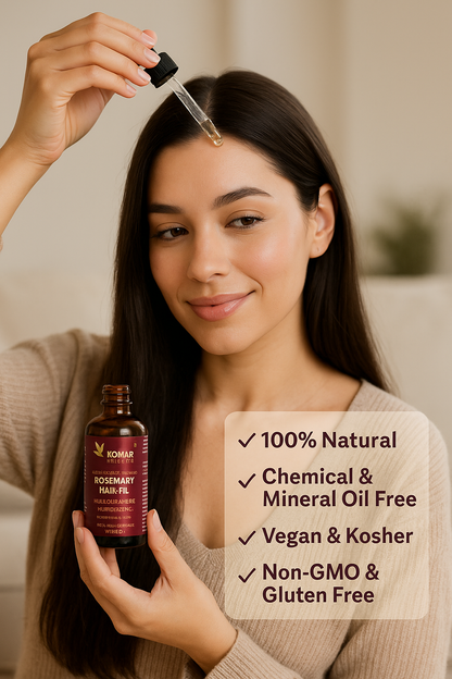 Rosemary & Moroccan Argan Hair Oil - 100% Natural | Made in Canada | 120 ml